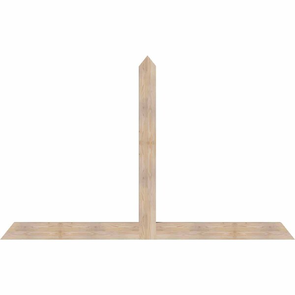 Ekena Millwork Portland Smooth Timber Gable Bracket, Douglas Fir, 96"W x 60"H x 3 1/2"D x 5 1/2"F, 15/12 Pitch GBW096X60X0406POR00SDF - main